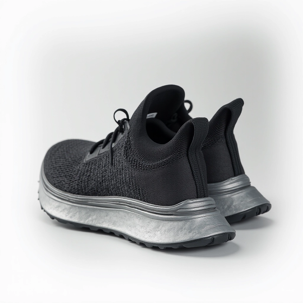 Close-up detail of Velocity Pro running shoe mesh upper showing breathable construction, stitching detail, and responsive midsole design