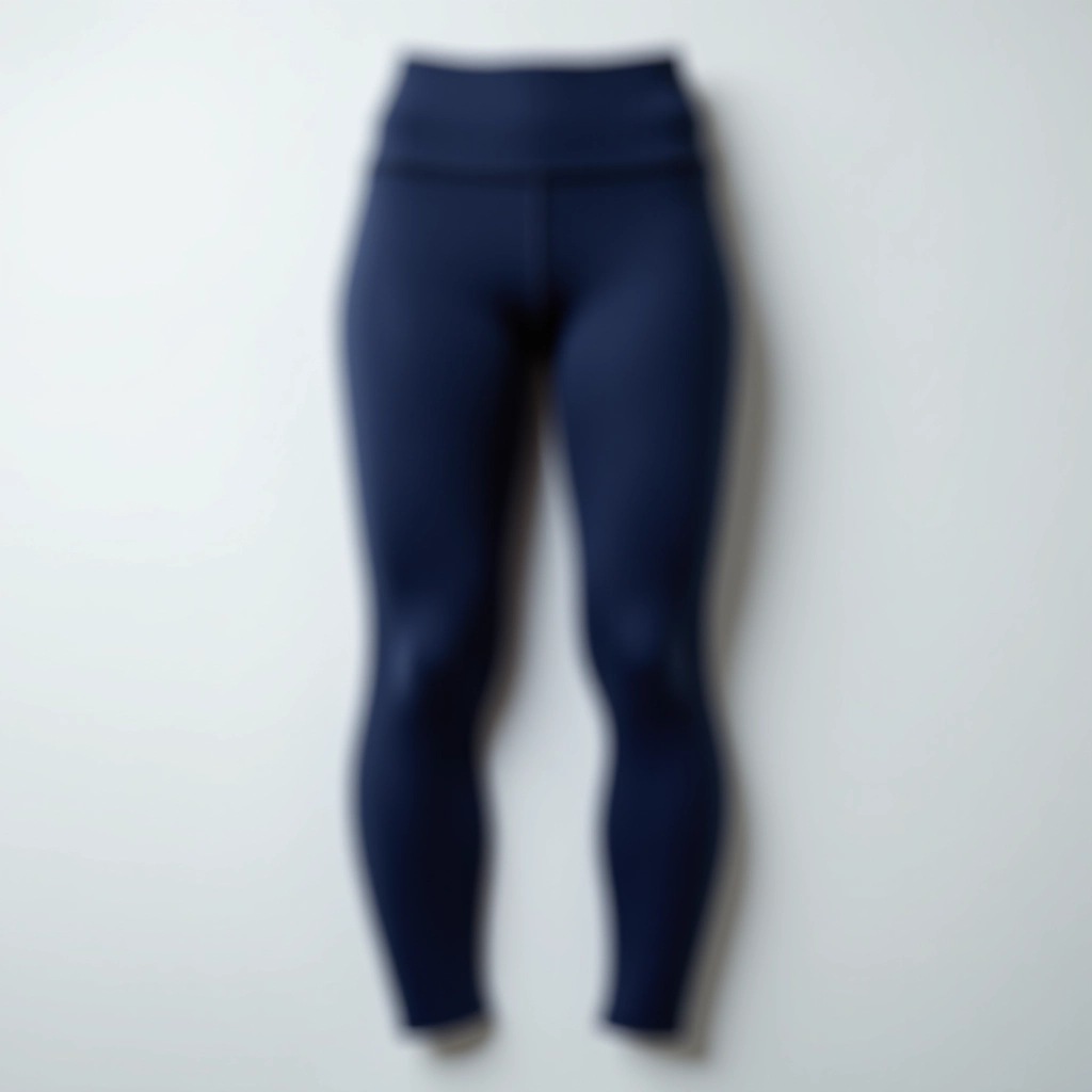 Elite Winter Compression Tights in deep navy, full-length view showing technical construction and compression support
